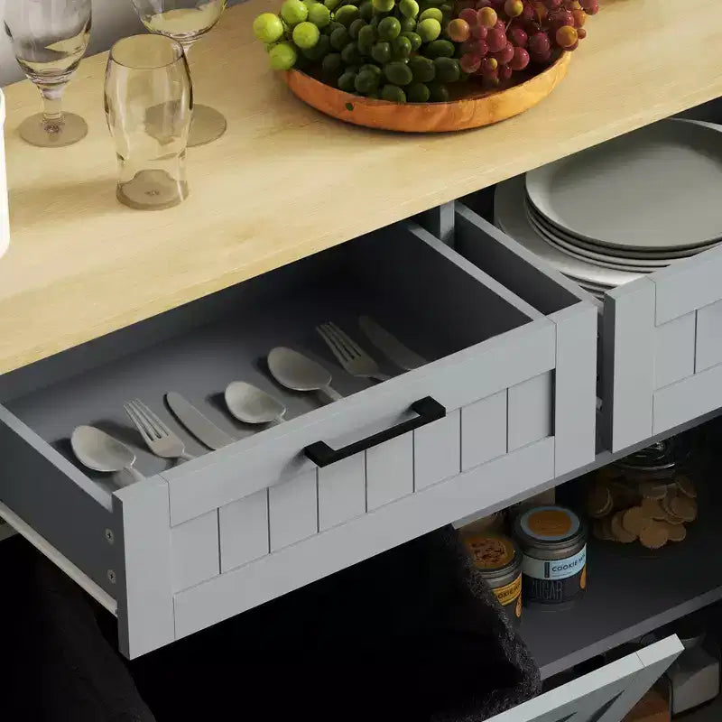 Mobiletto pattumiera a ribalta con cassetti, Nero/Grigio/Bianco, montaggio per 1 persona