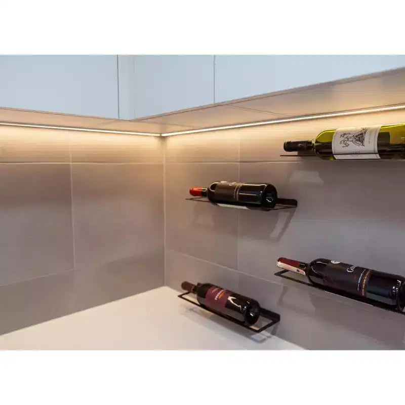 Cantinetta Portabottiglie da Parete in Metallo Nero, Singola, Per 1 Persona