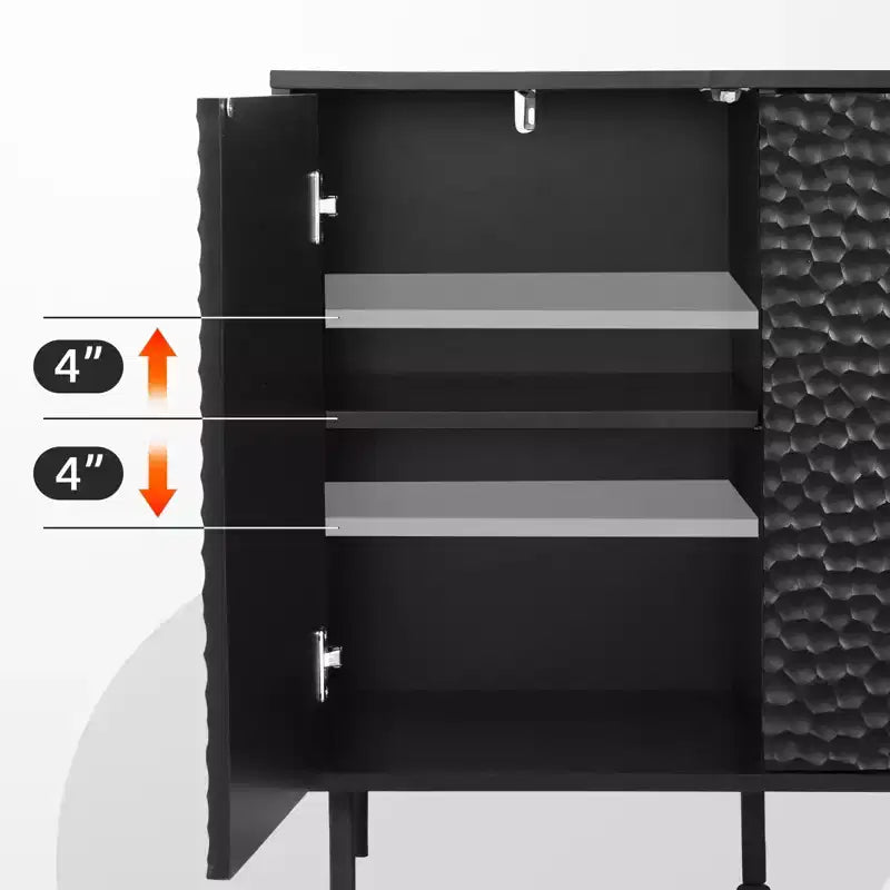 Credenza marrone metà secolo, mobile contenitore a 4 ante, montaggio per 1 persona