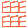 Lumber Storage Rack, Wood Organizer  Set of 6 3-Tier Wall Mount Heavy Duty Steel Shelves 1800LBS Capacity for Shed Workshop Garage Orange