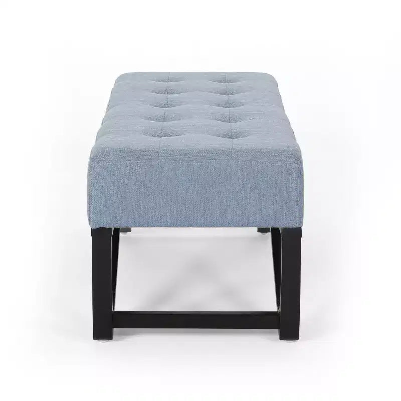 Panca Pouf Rettangolare Imbottita – Beige / Azzurro / Grigio Chiaro / Blu Navy, 1 Posto