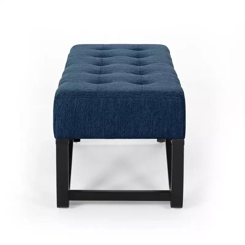 Panca Pouf Rettangolare Imbottita – Beige / Azzurro / Grigio Chiaro / Blu Navy, 1 Posto