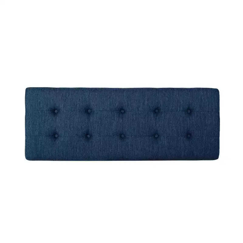 Panca Pouf Rettangolare Imbottita – Beige / Azzurro / Grigio Chiaro / Blu Navy, 1 Posto