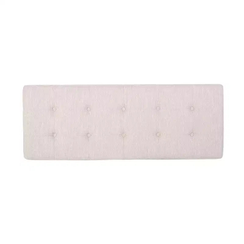 Panca Pouf Rettangolare Imbottita – Beige / Azzurro / Grigio Chiaro / Blu Navy, 1 Posto