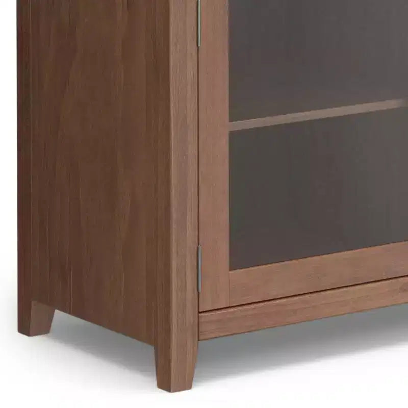 Credenza a 3 ante e 3 cassetti marrone sella/bianco medio