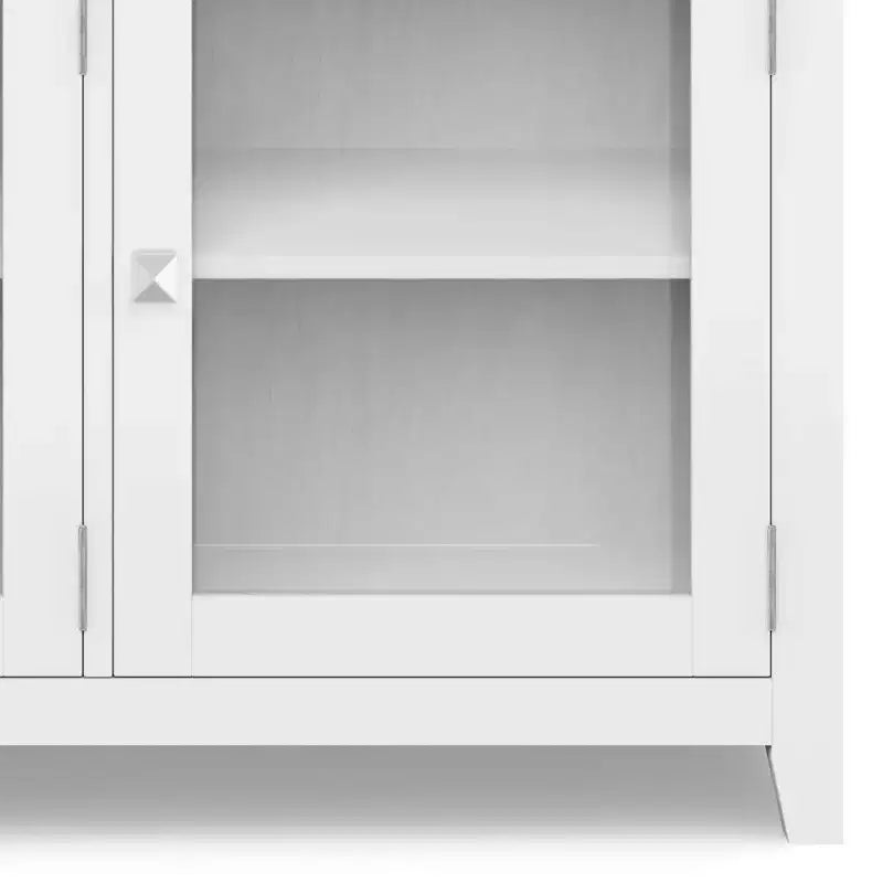 Credenza a 3 ante e 3 cassetti marrone sella/bianco medio