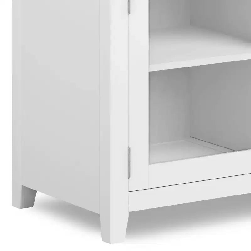 Credenza a 3 ante e 3 cassetti marrone sella/bianco medio
