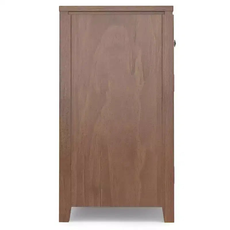 Credenza a 3 ante e 3 cassetti marrone sella/bianco medio