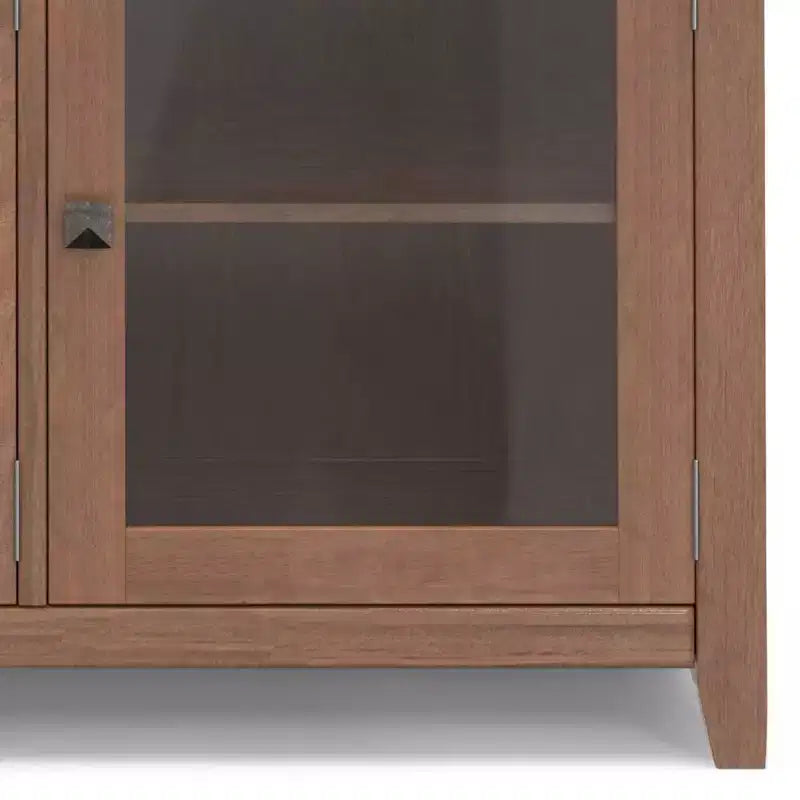 Credenza a 3 ante e 3 cassetti marrone sella/bianco medio