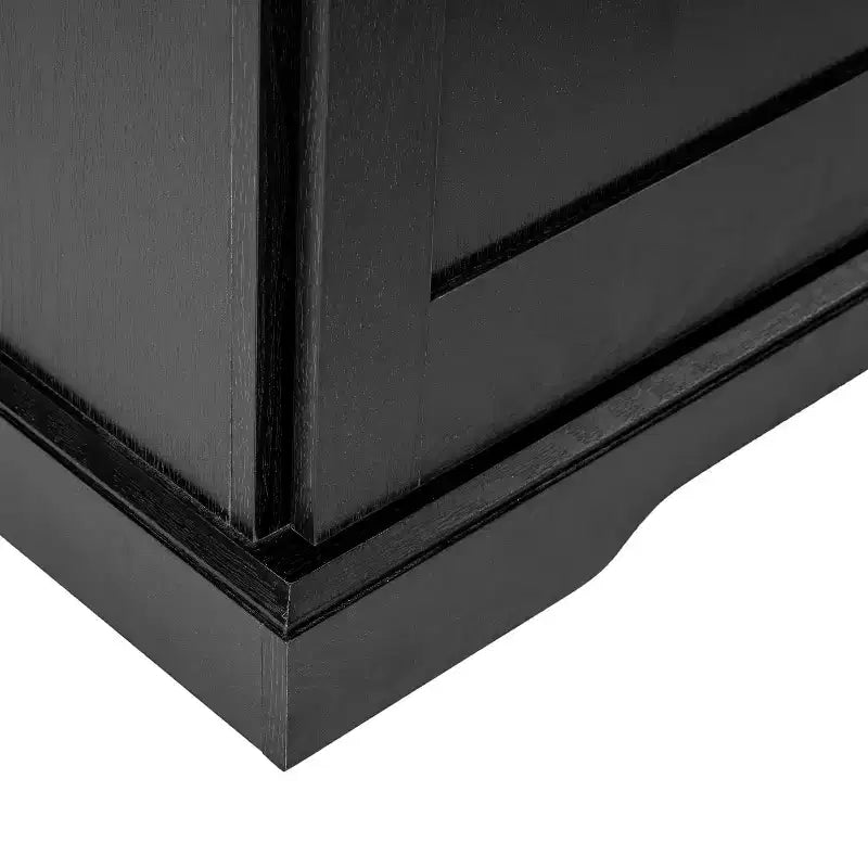 Mobiletto contenitore rustico da fattoria nero/grigio sbiancato/bianco con porta scorrevole "a granaio" – Montaggio per 1 persona