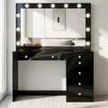 Specchiera illuminata con specchio bianco/nero, monoposto