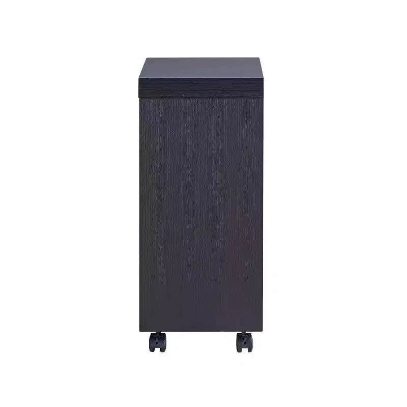 Tavolino finale mobile a C, Espresso / Rovere Bianco, Montaggio a 1 persona