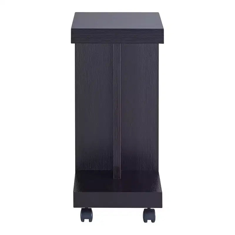 Tavolino finale mobile a C, Espresso / Rovere Bianco, Montaggio a 1 persona