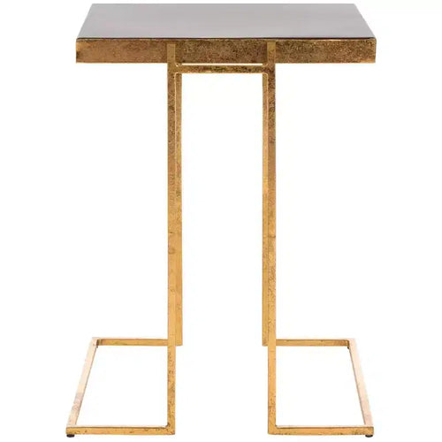 Amarylis Greek Key Side Table - ACC3209A - Black/Gold - Safavieh