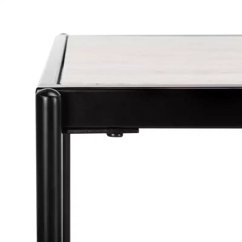 Console a 3 ripiani – Struttura nera / Piano beige – Montaggio da 1 persona