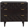 Zinnia 3 Drawer Chest - CHS9000 - Walnut - Safavieh