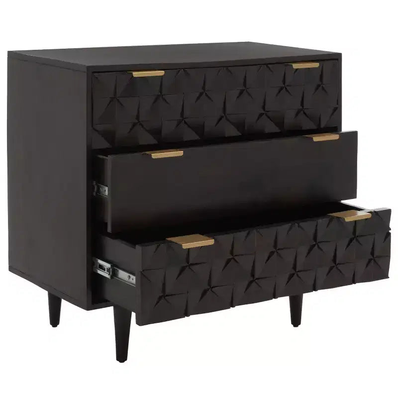 Cassettiera Noce a 3 Cassetti – Assemblaggio per 1 Persona