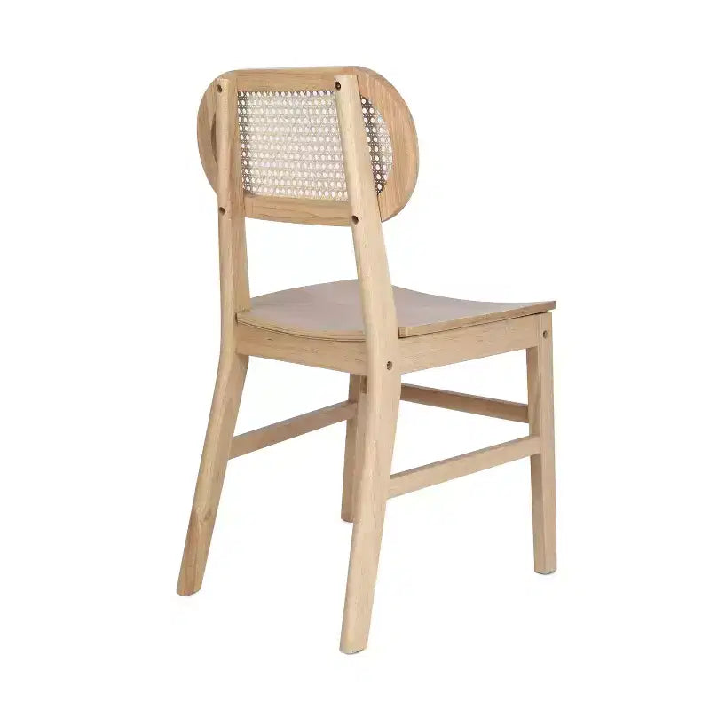 Sedia da pranzo in rattan nero, set da 2